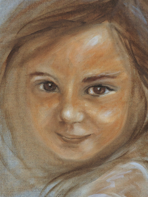 Portrait d'une gamine par Lydia Savignies
